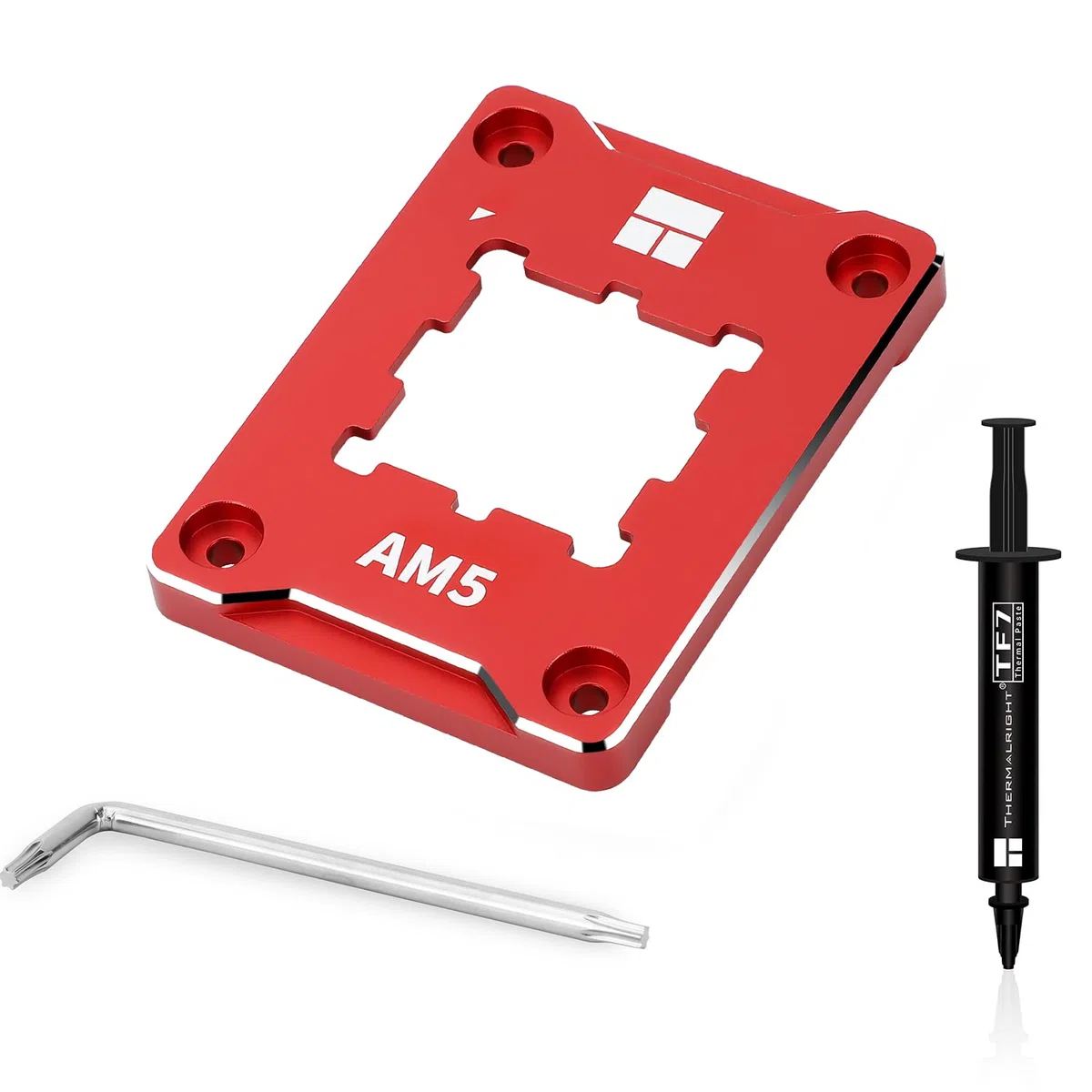 Thermalright AM5 Secere Frame Red - Supporto per CPU, telaio di fissaggio antiflessione, full fit fisso, telaio di contatto, dispositivo di raffreddamento CPU standard