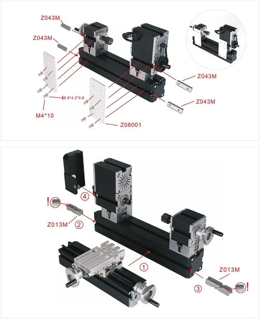 Mini tornio per metalli da 60 W a 12000 giri/min, macchina galvanizzata fai-da-te per la lavorazione del legno, modellismo e hobby.