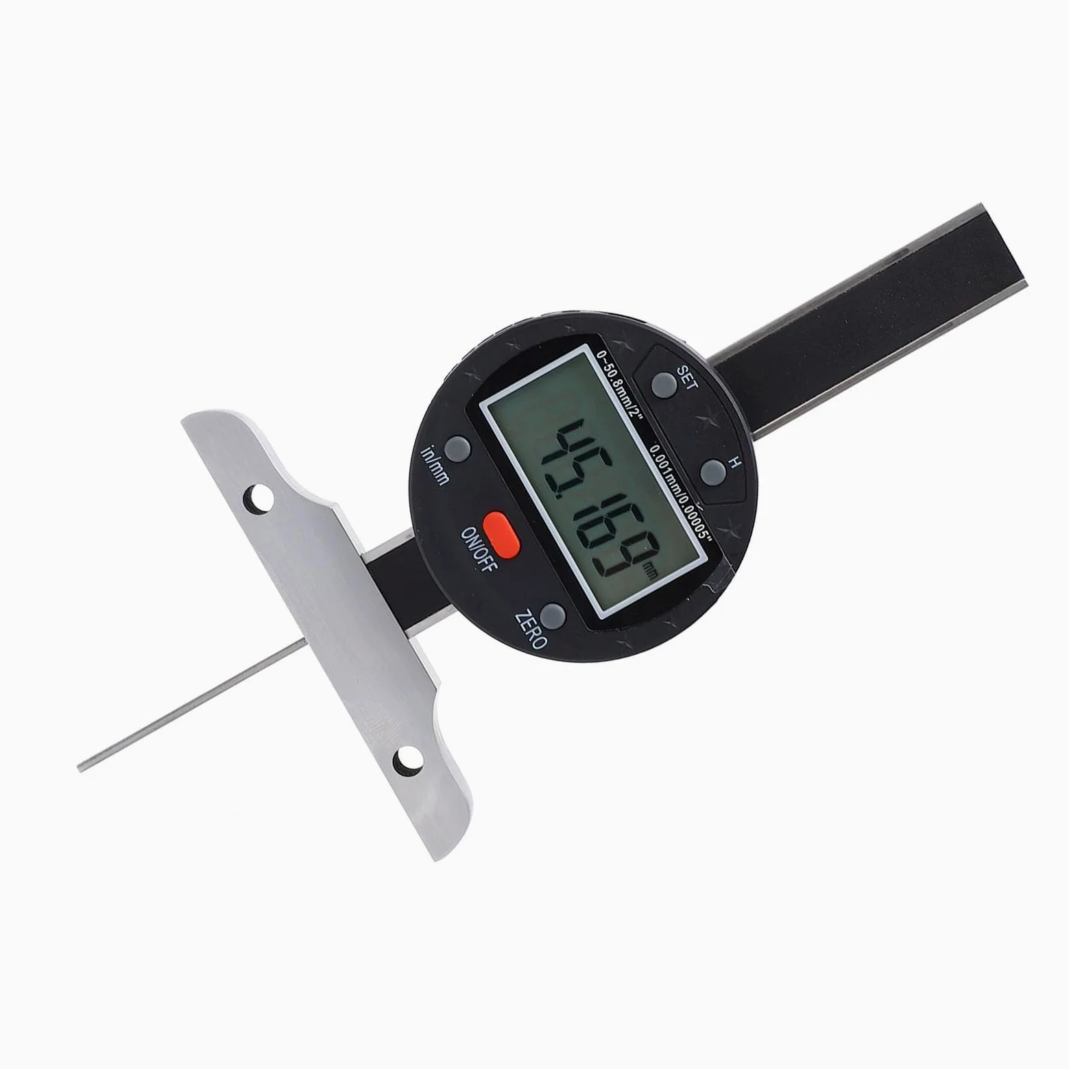 Profondità elettronica, misuratore di profondità digitale con display LCD, precisione 0001mm. Profondità in acciaio inossidabile, 0 508mm. Gamma di trasferimento di dati USB per