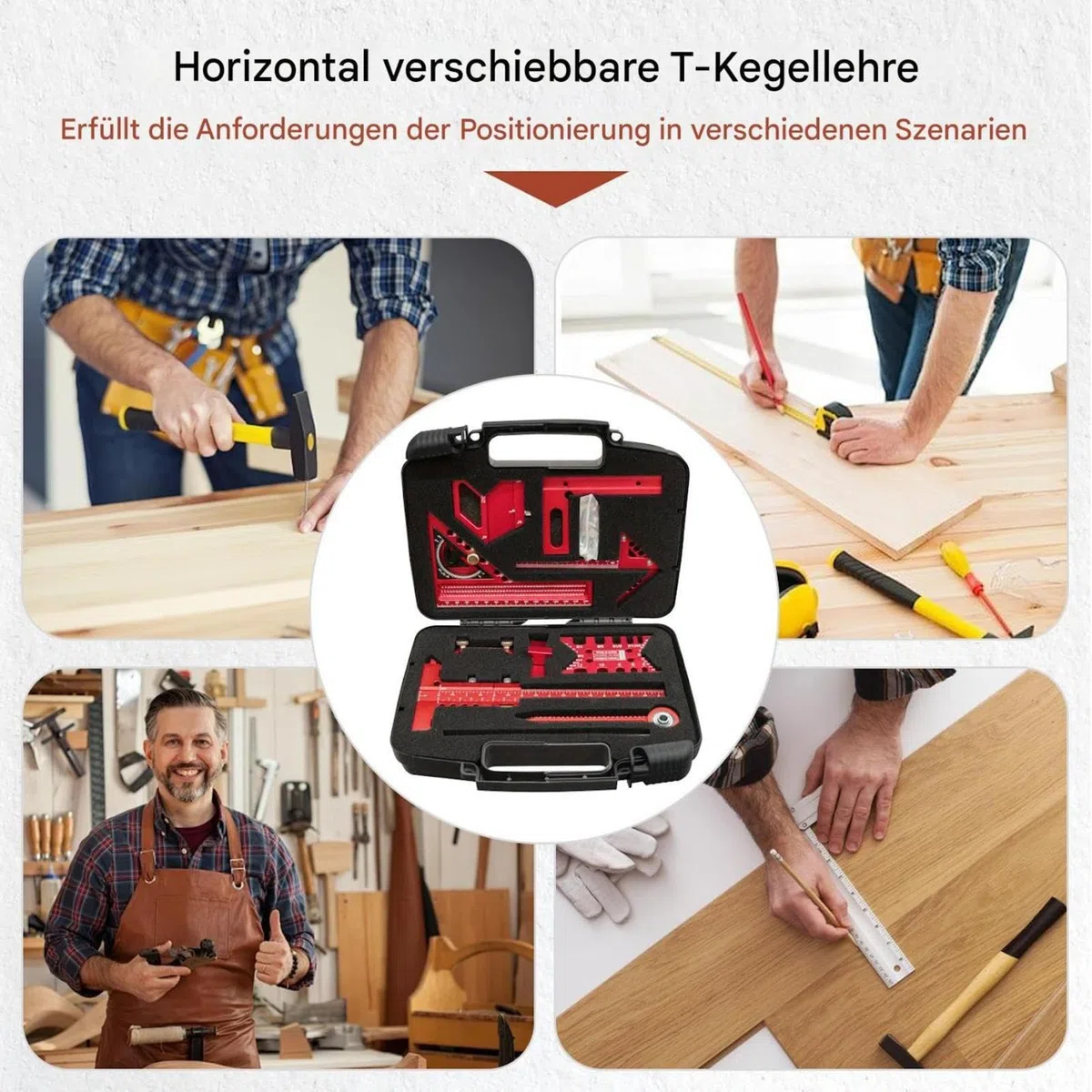 Di Misura Kit 9 Pezzi Attrezzo Di Carpentiere Con Gauge E Righello