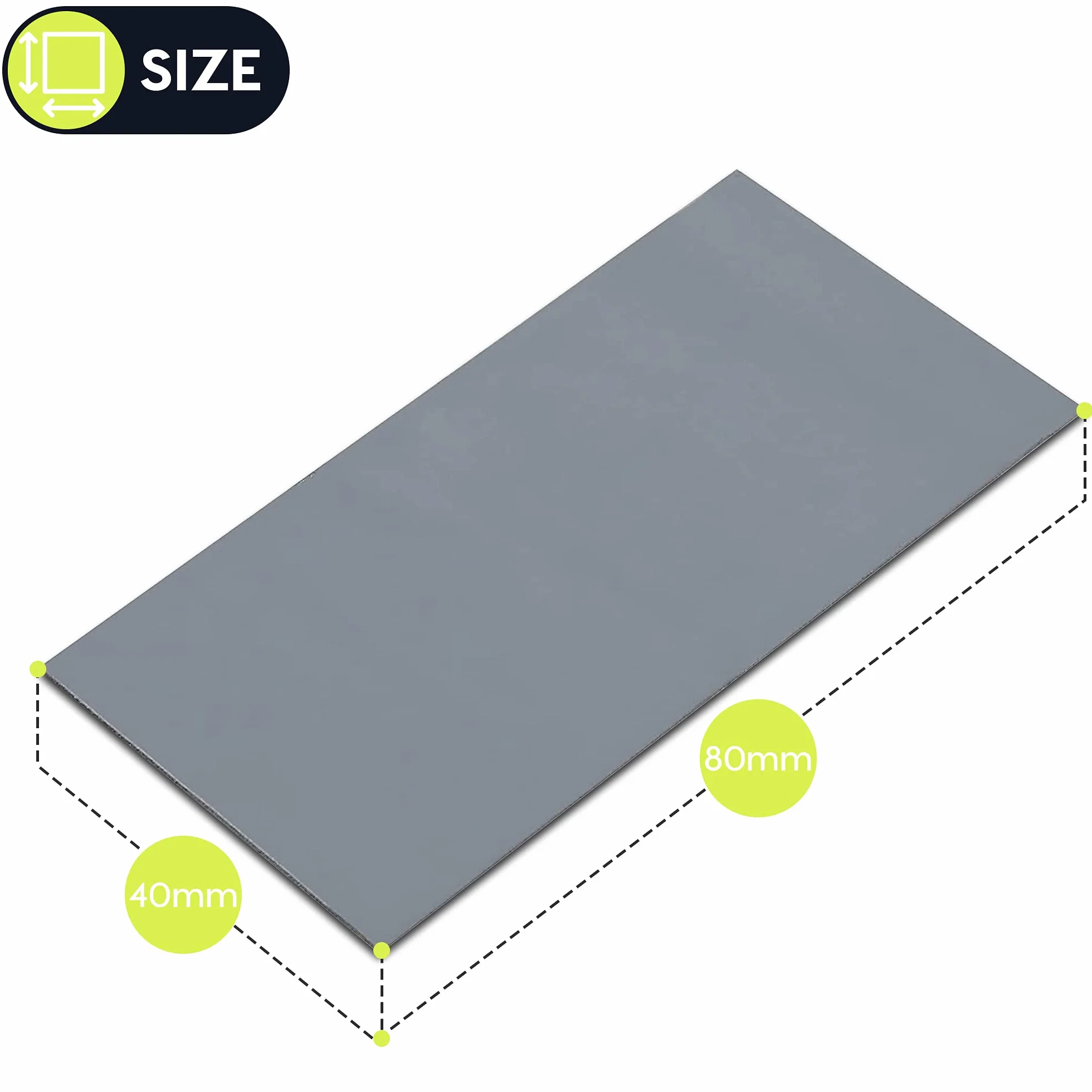 GELID SOLUTIONS GP-Extreme 12W-Thermal Pad 80x40x2.0 mm (2 pz) Eccellente conduzione del Calore, Ideale Gap Filler. Facile Installazione. 80x40x2.0 mm (2 pz)