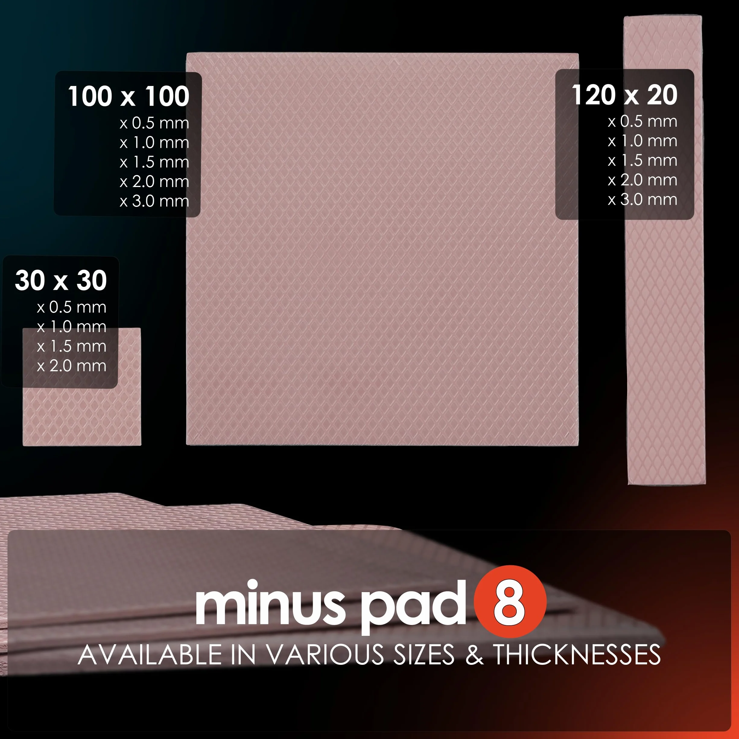 Thermal Grizzly Minus Pad 8 - 100 x 100 x 1,0 mm, 2 St?ck
