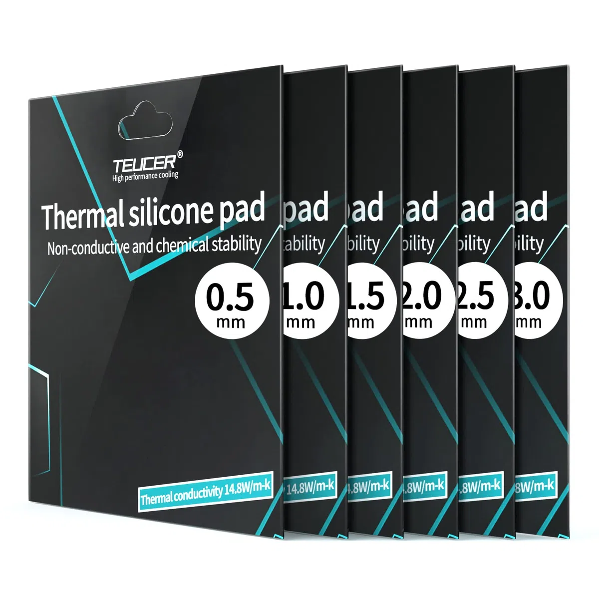 Pad Termico 14,8 W/MK,120x120x1mm Thermal Pad, Pad Termici in Silicone per dissipatore di Calore/GPU/CPU/LED (1mm)