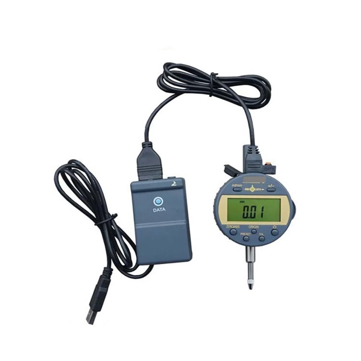 Indicatore del Quadrante, 0-12.7x0.01/0.001mm ABS Indicatore Digitale IP54 Origine Quadrante Elettronico Calibro Micrometro Strumenti di Misurazione dello Spessore(12.7mm0.001mm)