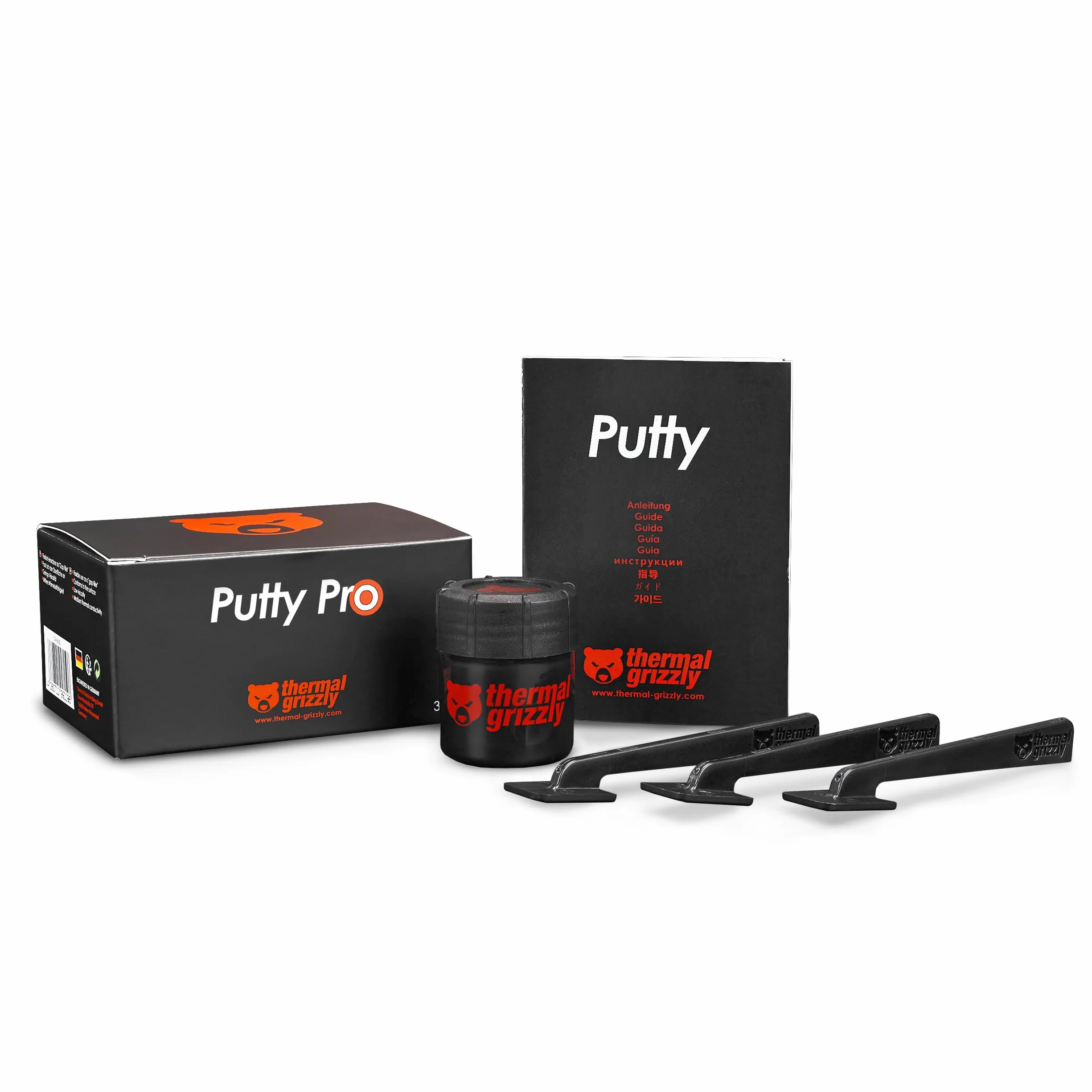 Thermal Grizzly TG Putty Pro, stucco termico ad alte prestazioni elettricamente non conduttivo per applicazioni GPU e PCB, 30 g