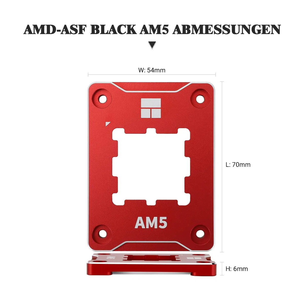 Thermalright AM5 Secere Frame Red - Supporto per CPU, telaio di fissaggio antiflessione, full fit fisso, telaio di contatto, dispositivo di raffreddamento CPU standard