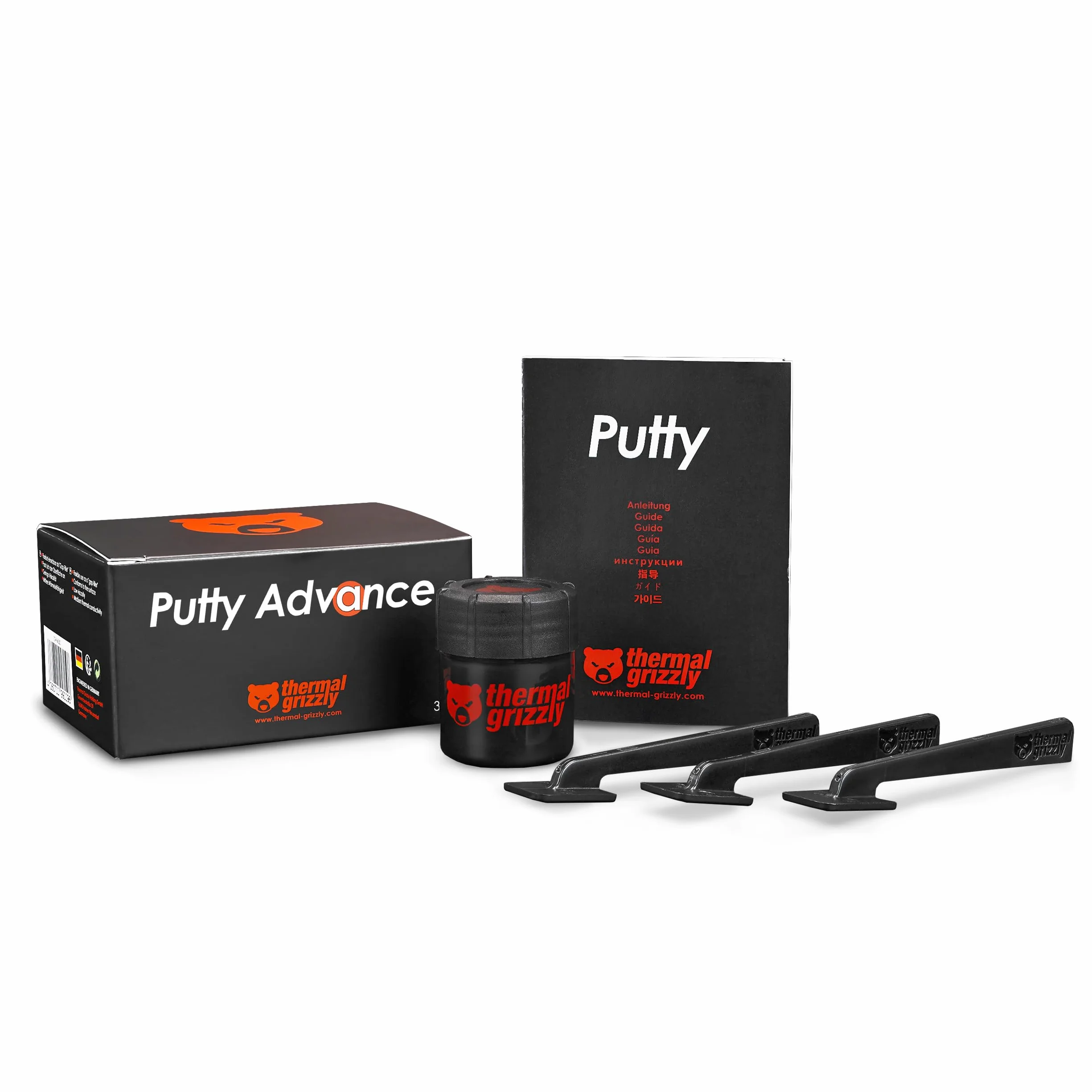 Thermal Grizzly TG Putty Advance, mastice termico non conduttivo elettricamente non conduttivo per modding GPU e sostituzione del cuscinetto termico, 30 g
