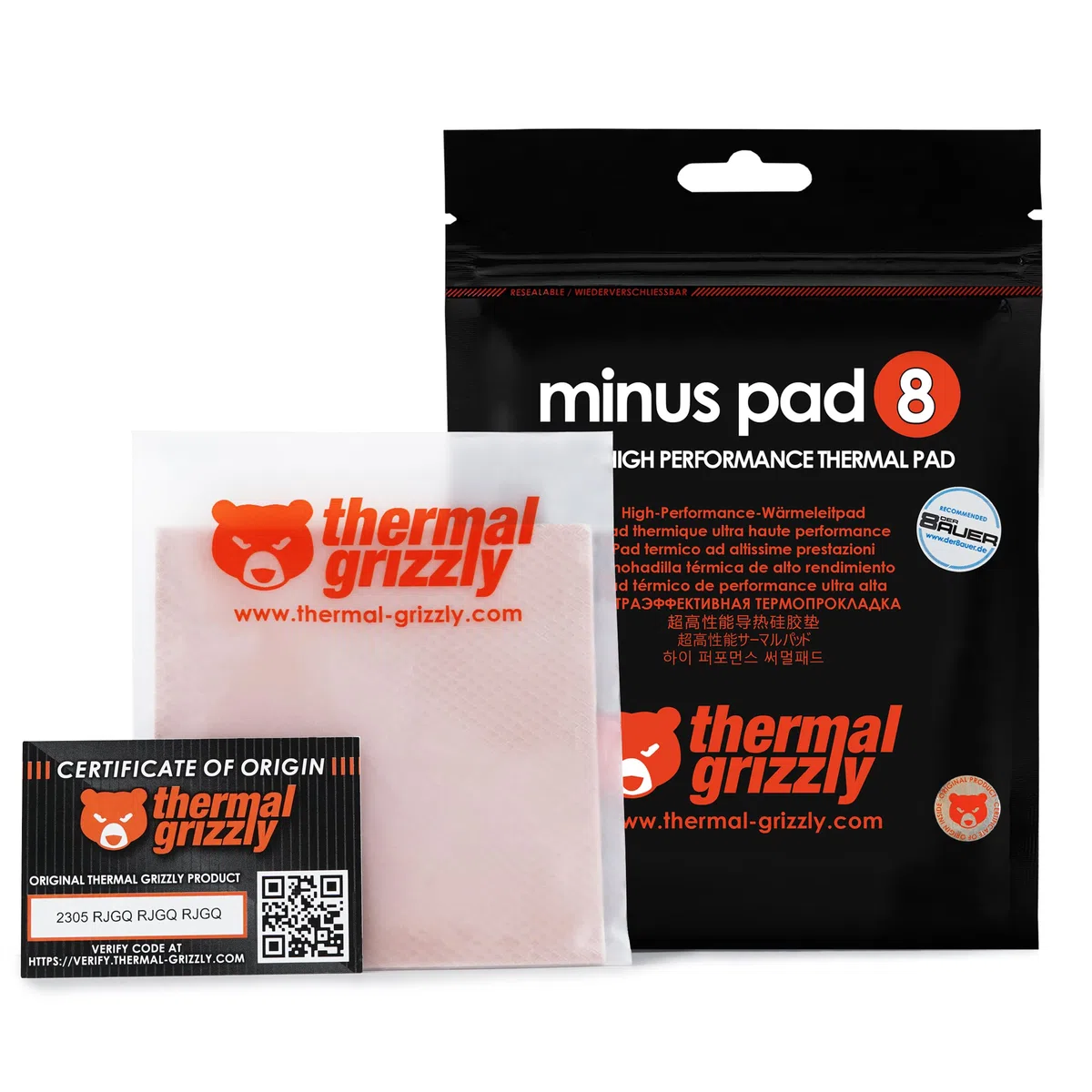 Thermal Grizzly Minus Pad 8 - 100 x 100 x 1,0 mm, 2 St?ck